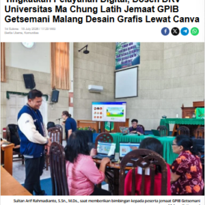 Dosen DKV Universitas Ma Chung Beri Pelatihan Desain Grafis Jemaat GPIB Getsemani Malang