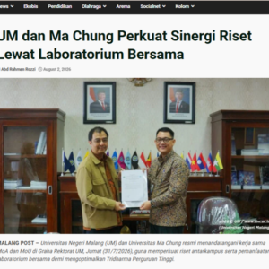 Kolaborasi UM dan Universitas Ma Chung