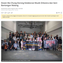 Dosen Ma Chung Dorong Kolaborasi Musik Orkestra dan Seni Bantengan Malang