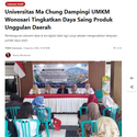 Universitas Ma Chung Dampingi UMKM Wonosari Tingkatkan Daya Saing Produk Unggulan Daerah