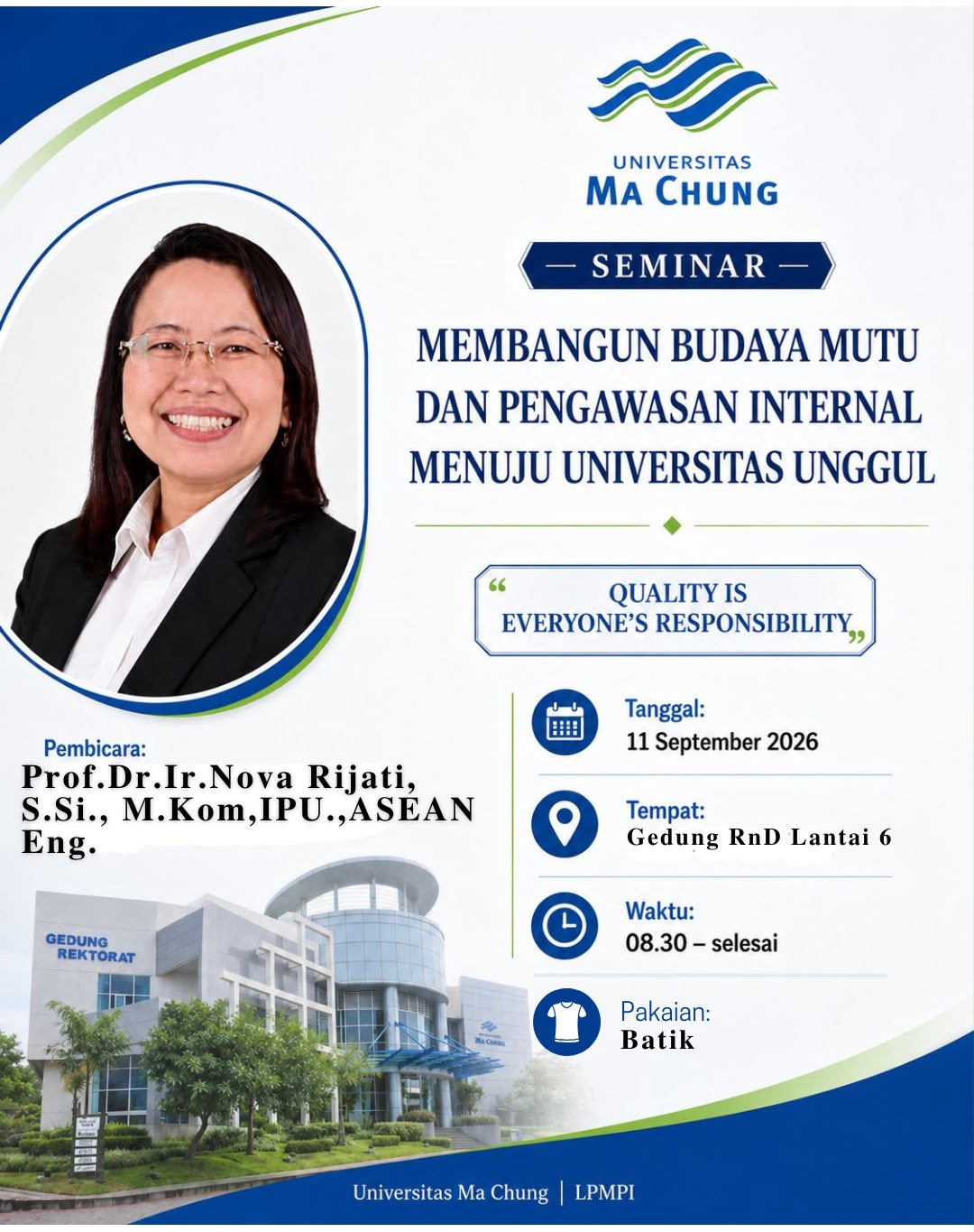 Seminar Membangun Budaya Mutu Menuju Universitas Unggul