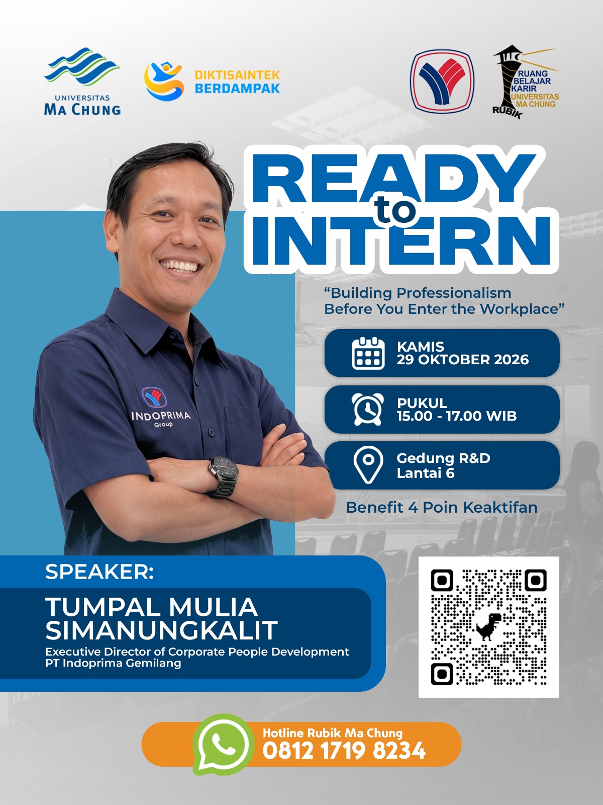 Kelas Karier Ma Chung bersama PT Indoprima Gemilang