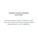 Laporan Keuangan YHBS Tahun 2025 Raih Opini Wajar dari Auditor Independen